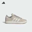 adidas「面包鞋」GRAND COURT BASE 00s休闲低帮板鞋男女阿迪达斯   浅褐/汉玉白/蒸汽灰   38