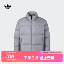 adidas 600蓬保暖鸭绒羽绒服面包服男女阿迪达斯官方三叶草 淡灰 M