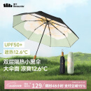 蕉下（beneunder）防紫外线三折双层黑胶晴雨伞防晒伞BM664月雾