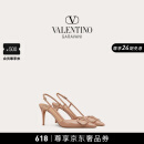 华伦天奴VALENTINO[礼物]女士 VLOGO SIGNATURE 漆皮高跟鞋 肉桂粉色 36.5 （偏大半码）