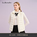 拉珂蒂（La Koradior）商场同款时尚新款纯色羽绒马甲白色百搭黑色女 本白 L