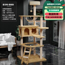 珑小宠猫爬架大型猫窝猫架四季通用宠物猫玩具 剑麻猫爬树猫抓板猫跳台 145cm【双太空舱加固款】