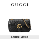 GUCCI古驰GG Marmont系列中号肩背包 黑色 均码