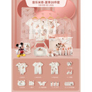 迪士尼（Disney）夏款新生礼盒婴儿衣服套盒刚出生宝宝满月见面礼送产妇 音乐米奇-夏款-粉色20件套 59cm (适合0-3个月宝宝)