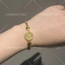 佩瑄金包银镶钻旋转八宝罗盘手链时尚罗盘手表链七夕送女友老婆礼物 手表链约9克