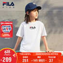 FILA KIDSx原田治联名系列儿童短袖T恤2025夏季大童凉感上衣