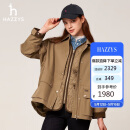 哈吉斯（HAZZYS）女装PHIZ休闲棉服ASSSU0BDX81 米色BI 155/80A36