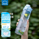 乐扣乐扣（LOCK&LOCK）人鱼线塑料运动水杯夏天便携水壶带刻度提手男女水杯子700ML蓝色