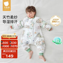 贝肽斯婴儿睡袋夏季竹棉纱布宝宝睡衣分腿儿童防踢被睡袋前4后2灵鹿 M