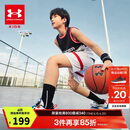安德玛（Under Armour）儿童套装童装背心短裤夏季男童运动装21211955 黑色 150cm 