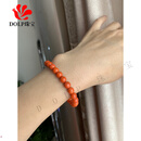 DOLP珊瑚手链大气手串 洋红名媛女神气质生日本命年妈妈礼品首饰 7毫米手链单圈