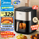 美的（Midea）小炎烤空气炸锅上下双热源 可视不用翻面 家用智能触控 6L实用大容量 金属腔体 烤箱一体机KZC6054