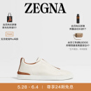 ZEGNA【吴磊同款】杰尼亚男鞋米白色鹿皮TripleStitch™低帮奢华休闲鞋 米白色 42 (8)
