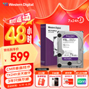 西部数据（WD）4TB 监控级机械硬盘 WD Purple 西数紫盘 SATA 256MB CMR垂直 录像机硬盘 3.5英寸WD43PURZ