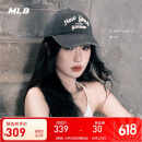 MLB帽子男女虞书欣明星同款牛仔软顶棒球帽遮阳帽3ACPDS14N-50CGS-F
