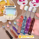 蜂王【水晶儿童牙刷】罗马柱凸面牙刷3-12岁洁齿护龈刷牙深层清洁 儿童水晶牙刷*4支