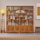 寻古红木家具非洲鸡翅木（学名：非洲崖豆木）博古架实木中式多宝阁客厅隔断柜古董架茶酒置物架S 长196宽30高198cm