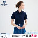 Navigare意大利小帆船女士T恤25春夏季新品休闲时尚短袖上衣简约百搭上衣 海军蓝 XL
