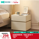 林氏家居床头柜奶油风小型床边简约柜子卧室新款LS459B2