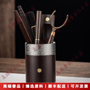 LICHENGZVS品牌黑檀木茶道六君子功夫茶具配件泡茶工具大全茶桌摆件 黑檀木祥云六君子