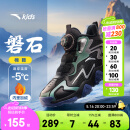 安踏儿童棉鞋男大童鞋2024冬季加绒魔术贴高帮厚底防风山脊保暖棉靴 【磐石】黑/灰/远足绿6922-4 37