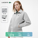 LACOSTE法国鳄鱼女装25春夏新款时尚百搭舒适拉链卫衣外套|SF7206 CCA/银灰色 M