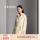 ERDOS 春夏定位提花蓬松纯羊绒外套双面穿保暖时髦帅气女毛呢大衣 香蕉奶昔 S 155/80A