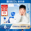 碧然德（BRITA）标准版净水壶过滤芯 过滤水壶家用自来水净水器 6枚装 多效滤芯 孙颖莎推荐