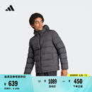 adidas 600蓬休闲保暖连帽鸭绒羽绒服男阿迪达斯官方轻运动IK3174 黑色 M