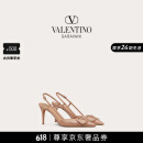 华伦天奴VALENTINO[礼物]女士 VLOGO SIGNATURE 漆皮高跟鞋 肉桂粉色 37.5 （偏大半码）