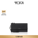 TUMI/途明Voyageur长款旅行腕带手拿钱包 黑色拼烟枪色/0196200DGM