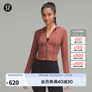 lululemon丨Waist-Seamed Nulu™ 女士腰部缝线拉链连帽衫 LW3HOES 古铜棕 M /8