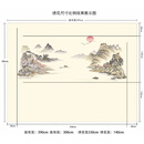 科至途高端新中式中国风独绣客厅沙发电视刺绣背景墙布复古无缝壁布 黄色山米黄布宽3.9米 刺绣宽3.3 8.12㎡