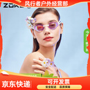 洲克（ZOKE）成人高清电镀竞速泳镜游泳训练防水防雾防强光 紫白
