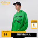 卡宾男装字母印花连帽卫衣秋款宽松上衣潮流街头无性别H 草绿色58 M /170/48