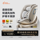 两只兔子求知2pro光晖版智能儿童安全座椅0-8岁婴儿宝宝车载通风 星曜金