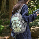 户野森途户外双肩包大容量徒步运动背包登山包男生通勤书包女大学生电脑包 灰绿色小号