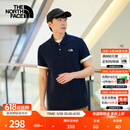 北面（The North Face）【经典款】POLO衫男短袖T恤休闲半袖舒适透气25春夏上新|87UX 8K2/蓝色 L /175