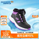 Skechers斯凯奇童鞋儿童冬季旋钮保暖棉靴男女童加绒鞋运动棉鞋303467L