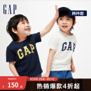 Gap男女幼童春季纯棉字母logo短袖T恤儿童装两件装404338 蓝白组合 110cm(4-5岁)亚洲尺码