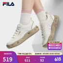 斐乐（FILA）官方女鞋COOKIES复古帆布鞋2025夏新款曲奇鞋运动休闲鞋 豆腐白-TF 38