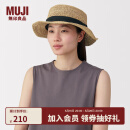 无印良品（MUJI）棕榈 可折叠 平顶礼帽 帽子 草帽 编织帽 25年夏季 DBA55A5S 原色 57-59cm