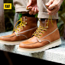 卡特（CAT）卡特马丁靴工装靴子男鞋牛皮户外美式复古机车靴P721411M3EDC36 棕黄 41