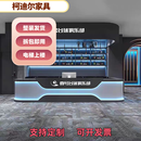 工业风台球厅吧台电竞酒店酒吧KTV前台接待台网咖收银台健身会所 深灰+浅灰 不含转角 450*60*100cm