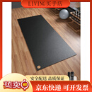 耐磨隔音减震防滑运动器材地垫PVC家庭大号健身波比跳操跳绳垫 黑(190cm*80cm*7mm/8mm) 7mm(初学者)