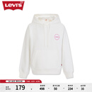Levi's【商场同款】李维斯女士简约连帽抽绳卫衣美式复古 白色 A7477-0000 XS