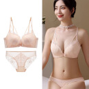 爱慕秋夏美背内衣裤夏季薄款女小胸聚拢前扣文胸罩无钢圈套装软支 肤色套装 80/36C
