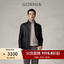 格罗尼雅（GORNIA）男士黑色牛皮革皮衣商务通勤简约舒适经典百搭时尚潮流精致外套男 黑色 M 170B
