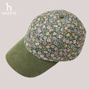 哈吉斯（HAZZYS）女士 春秋款女士清新花朵灯芯绒鸭舌帽女AAAS1CBC001 绿色GR 00