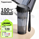 特百惠（Tupperware）茶韵500ML塑料杯男女士学生夏季运动水杯子户外便携大容量 酷炫黑